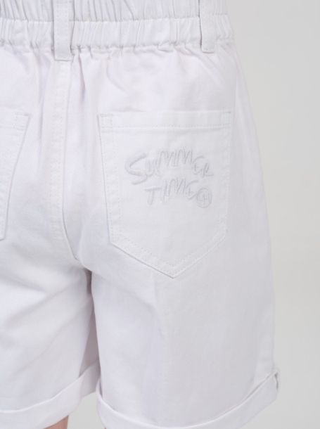 Фото5: Джинсовые белые шорты