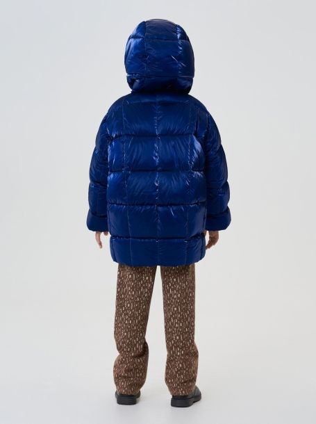 Фото4: картинка 664.3.20 Куртка  объемная с капюшоном (синтепух), синий Choupette - одевайте детей красиво!