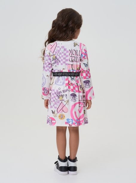 Фото6: картинка 58.116 Платье трикотажное, фирменный принт Choupette - одевайте детей красиво!