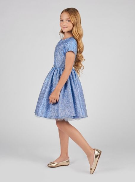 Фото2: Синее нарядное платье для девочки