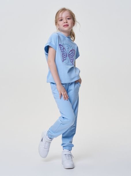 Фото7: картинка 85.112 Толстовка с 3Д декором, цвет голубой Choupette - одевайте детей красиво!