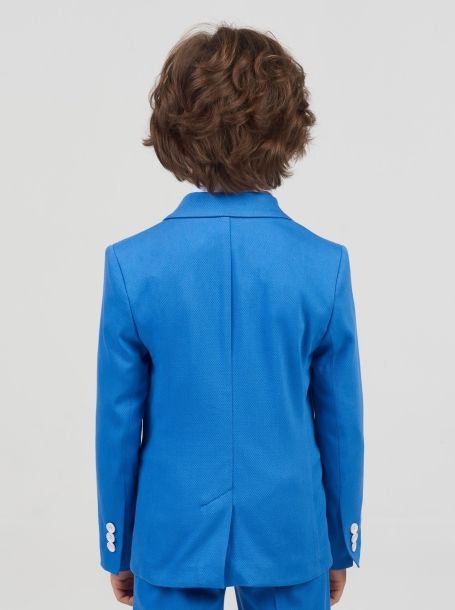 Фото3: Синий нарядный пиджак для мальчика