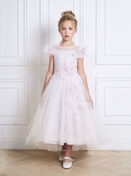 Фото1: Красивое розовое платье для девочки