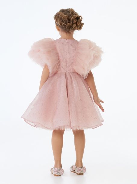 Фото4: картинка 1514.43 Платье нарядное Церемония с пышными рукавами, розовый Choupette - одевайте детей красиво!