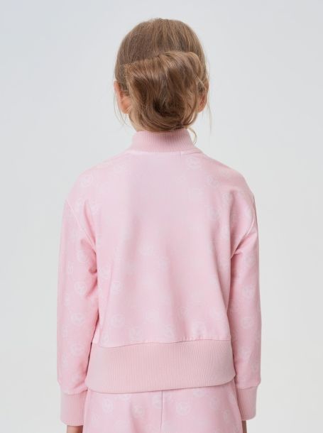 Фото4: картинка 311.70 Костюм из футера (свитшот, брюки), фирменный принт на розовом Choupette - одевайте детей красиво!