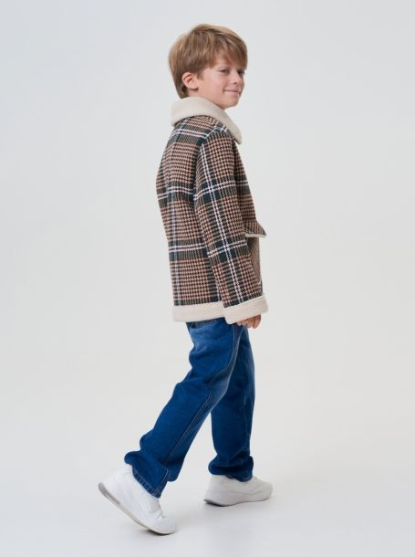 Фото3: картинка 755.20 Куртка "под дубленку", коричнево-бежевый Choupette - одевайте детей красиво!