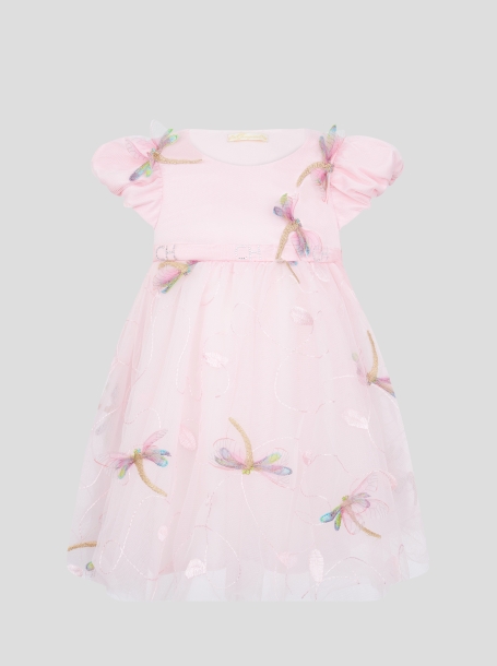 Фото1: Платье нарядное с вышитыми стрекозами от Choupette 