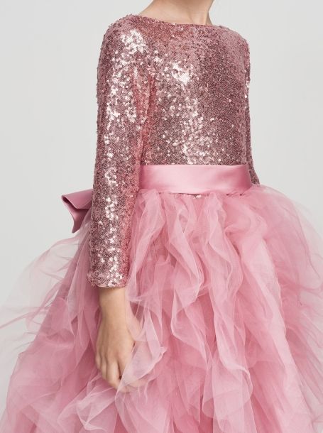 Фото5: Розовое платье с пышной юбкой из сетки