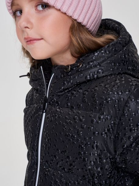 Фото13: картинка 712.20 Куртка пуховая, принт на черном Choupette - одевайте детей красиво!