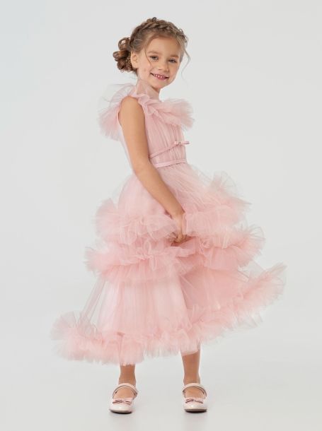 Фото2: картинка 1510.43 Платье нарядное Церемония, с пышными оборками, розовый Choupette - одевайте детей красиво!