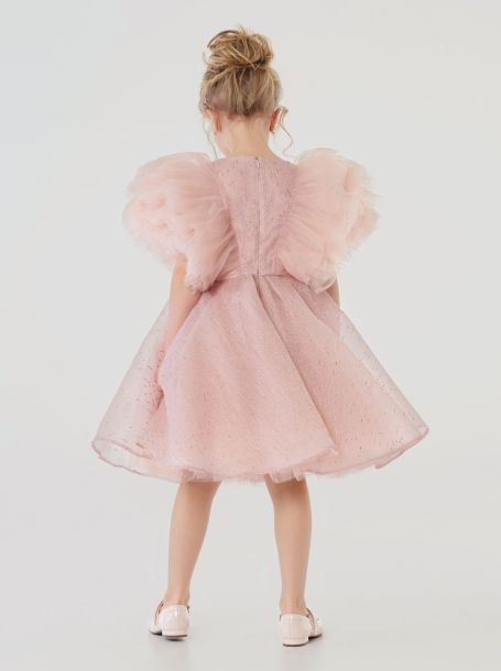 Фото12: картинка 1514.43 Платье нарядное Церемония с пышными рукавами, розовый Choupette - одевайте детей красиво!