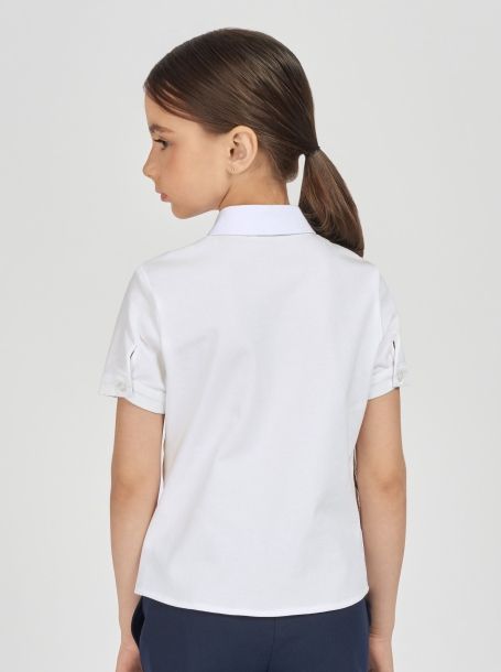 Фото3: Классическая белая блузка для девочки