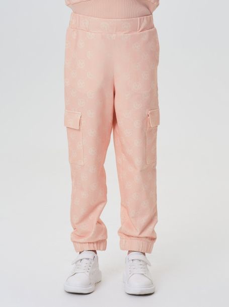 Фото5: картинка 311.70 Костюм из футера (свитшот, брюки), фирменный принт на розовом Choupette - одевайте детей красиво!