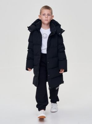 Фото1: картинка 713.20 Пальто пуховое, удлиненное, черновый винил Choupette - одевайте детей красиво!