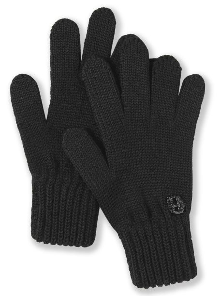 Фото1: Детские черные перчатки