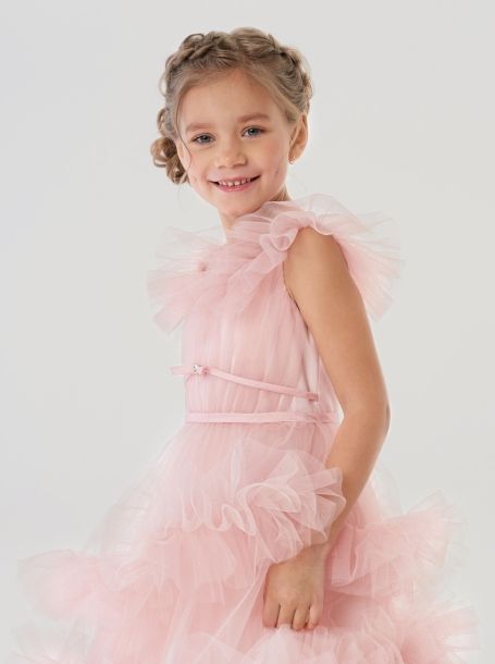 Фото9: картинка 1510.43 Платье нарядное Церемония, с пышными оборками, розовый Choupette - одевайте детей красиво!