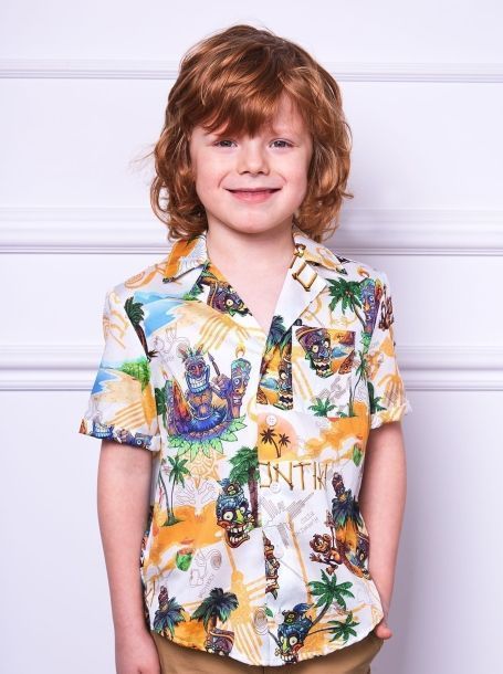 Фото1: Рубашка с принтом для мальчика