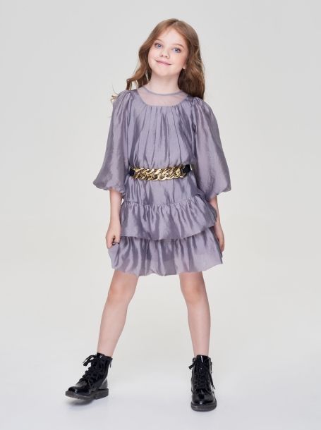 Фото4: картинка 75.108 Платье фантазийное, серый Choupette - одевайте детей красиво!