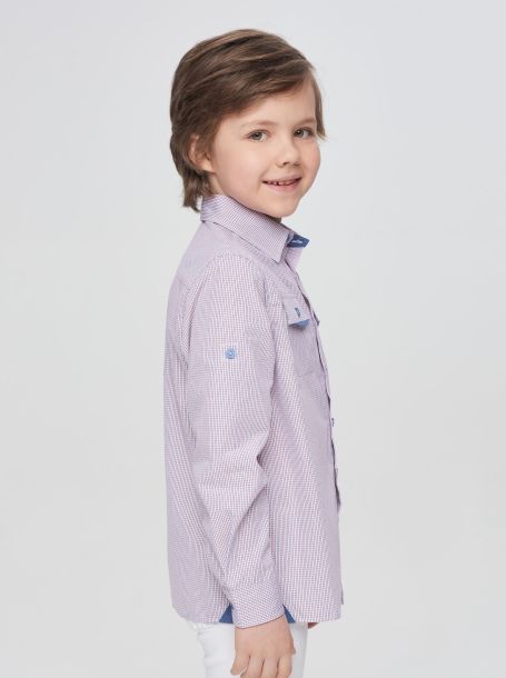Фото3: Сиреневая рубашка для мальчика