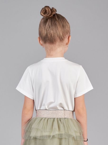 Фото2: Белая детская футболка с принтом