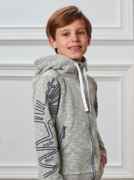 Фото1: Куртка-толстовка с принтом для мальчика