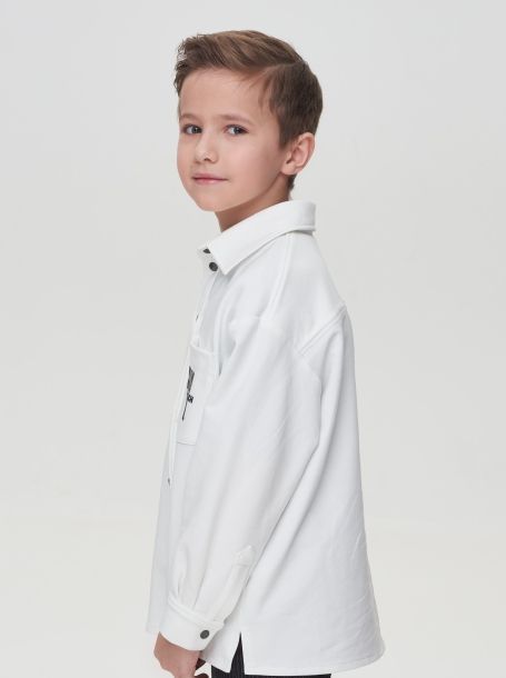 Фото3: картинка 568.31 Сорочка из футера, белый Choupette - одевайте детей красиво!