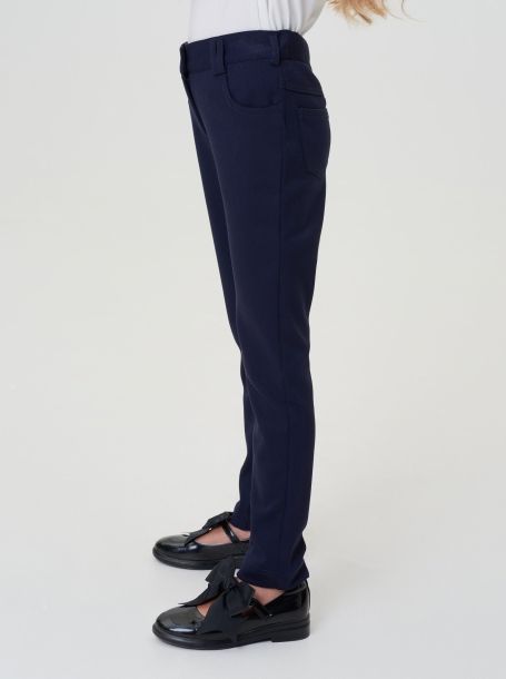 Фото3: 77.2.31 Синие трикотажные брюки для девочки