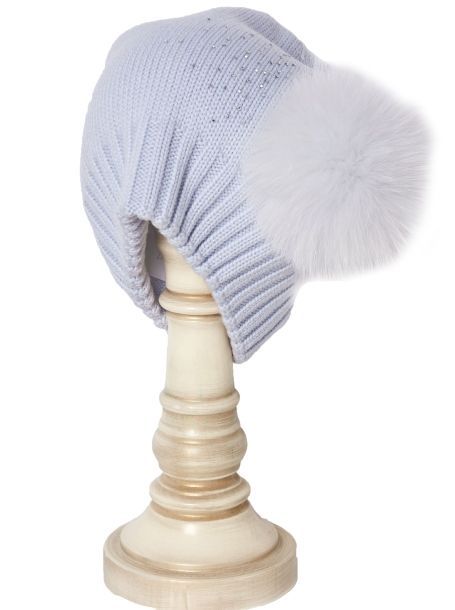 Фото1: Вязаная шапка для девочки