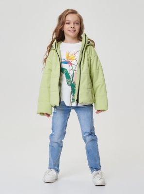 Фото1: картинка 779.20 Куртка на синтепоне, зелёный Choupette - одевайте детей красиво!