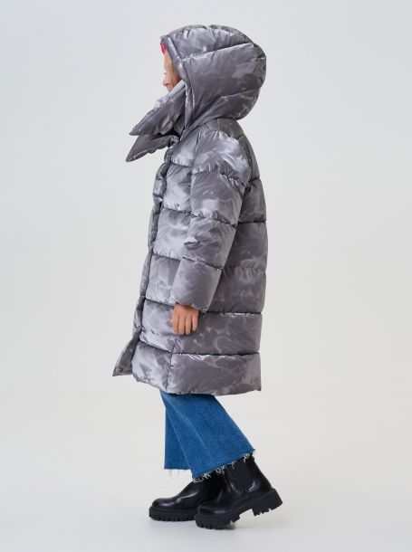 Фото6: картинка 752.20 Пальто на синтепухе, сияющий серый Choupette - одевайте детей красиво!