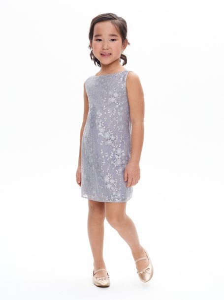 Фото4: картинка 1387.43 Платье-футляр нарядное Церемония в комплекте с многоярусной юбкой, голубой жемчуг Choupette - одевайте детей красиво!