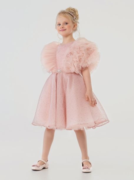 Фото11: картинка 1514.43 Платье нарядное Церемония с пышными рукавами, розовый Choupette - одевайте детей красиво!