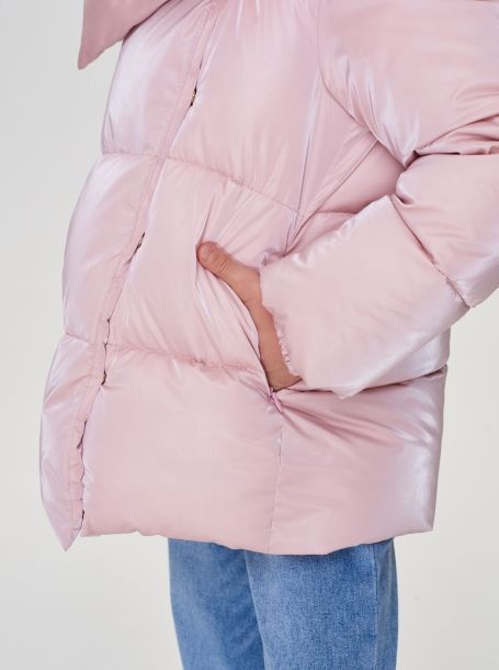 Фото9: картинка 587.1.20 Куртка из синтепух с капюшоном, розовый Choupette - одевайте детей красиво!