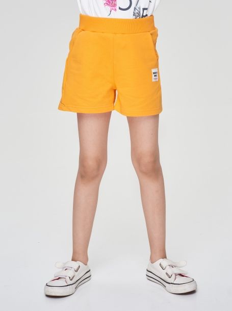 Фото2: Трикотажные оранжевые шорты