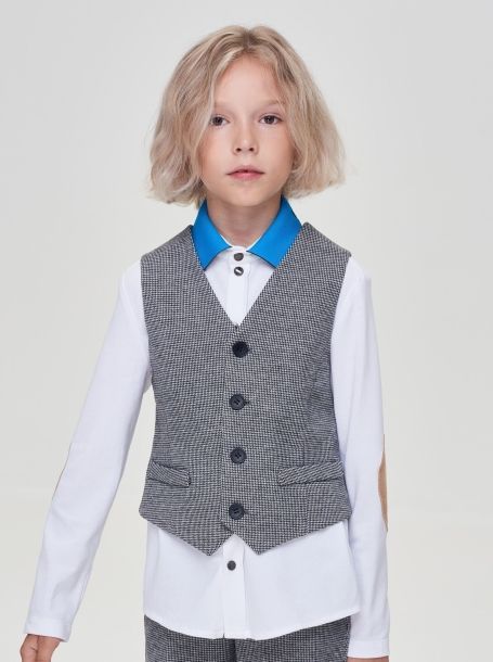Фото6: картинка 02.1.109 Жилет из ткани пье-де-пуль для мальчика Choupette - одевайте детей красиво!