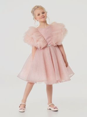 Фото1: картинка 1514.43 Платье нарядное Церемония с пышными рукавами, розовый Choupette - одевайте детей красиво!