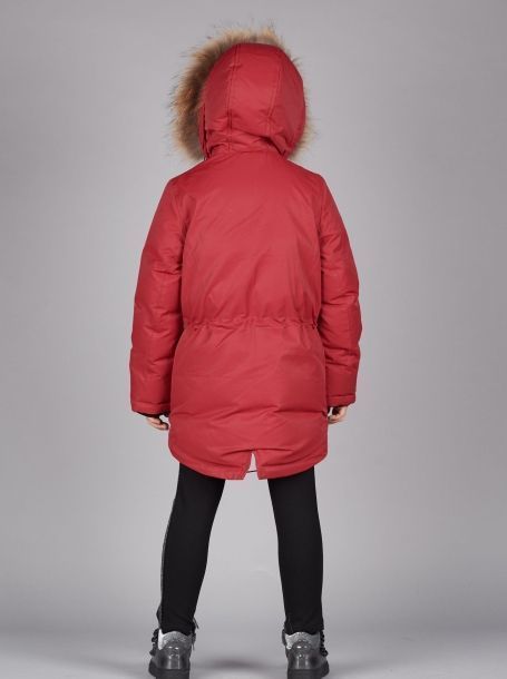 Фото5: Красная куртка парка для девочки