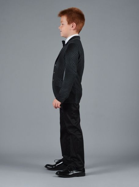 Фото5: Черный нарядный пиджак для мальчика