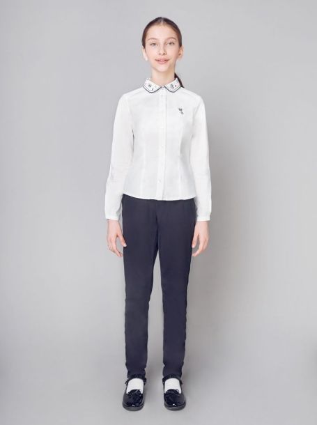 Фото2: 177.4.31 Белая детская блузка для девочки