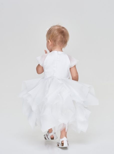 Фото5: картинка 1322.43 Платье нарядное из органзы, экрю Choupette - одевайте детей красиво!