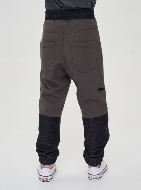 Фото2: картинка 23.1.107 Брюки брюки из трикотажного денима, хакки Choupette - одевайте детей красиво!