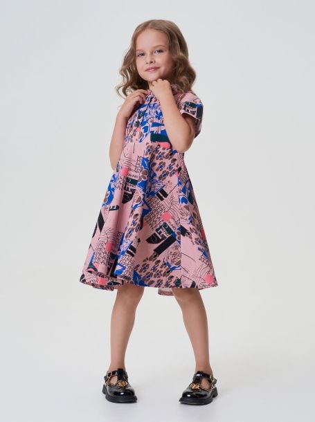 Фото2: картинка 45.114 Платье трикотажное, фирменный принт Choupette - одевайте детей красиво!