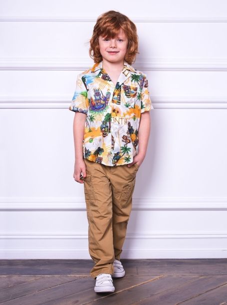 Фото2: Рубашка с принтом для мальчика