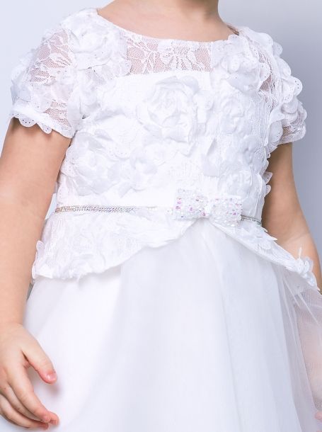 Фото3: Белое нарядное платье для девочки
