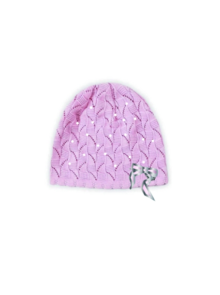 Фото1: 52.88 Розовая ажурная шапочка