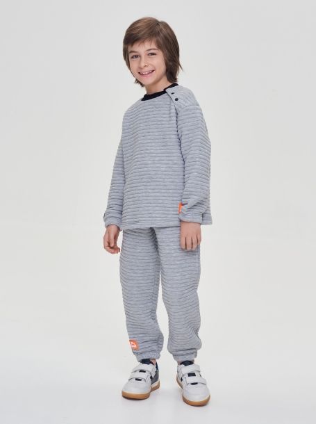 Фото7: картинка 17.109 Джемпер-свитшот стеганый, серый меланж Choupette - одевайте детей красиво!