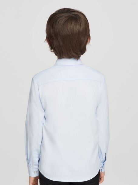 Фото3: Голубая нарядная рубашка для мальчика