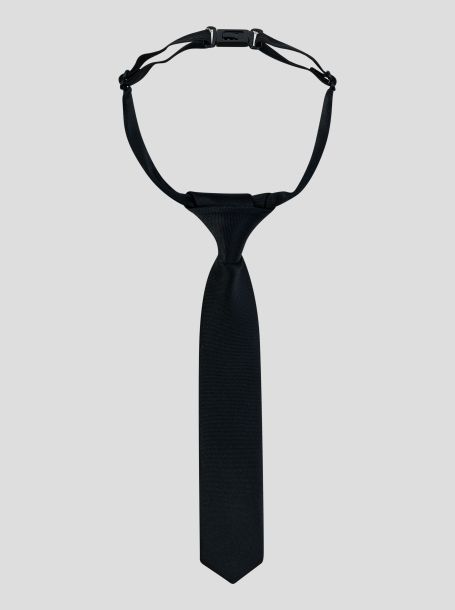 Фото1: Черный узкий галстук