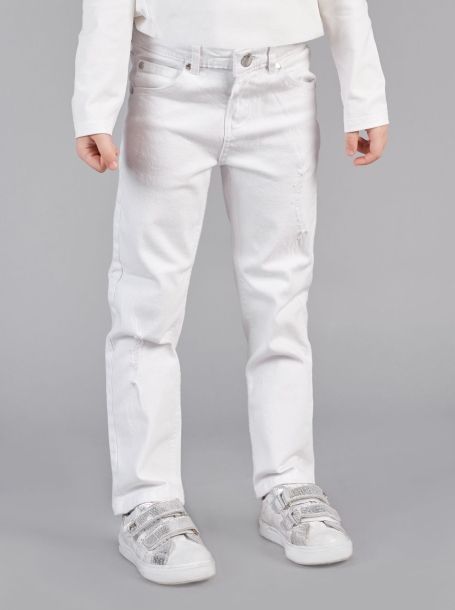 Фото2: Белые джинсы для девочки