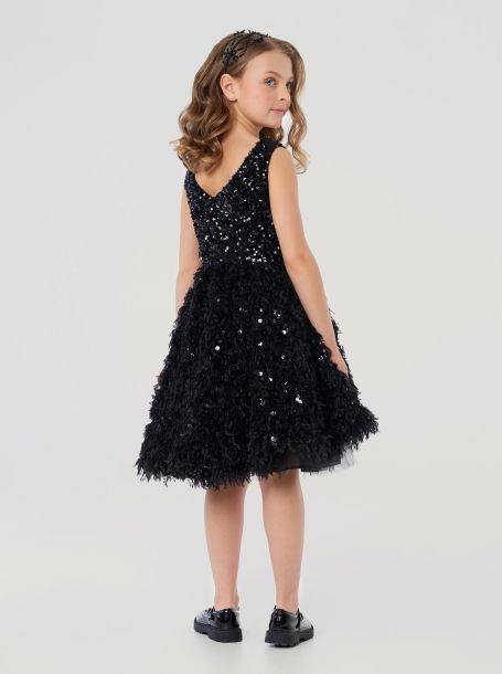Фото5: картинка 1534.43 Платье нарядное Церемония, с пышной юбкой, черный Choupette - одевайте детей красиво!